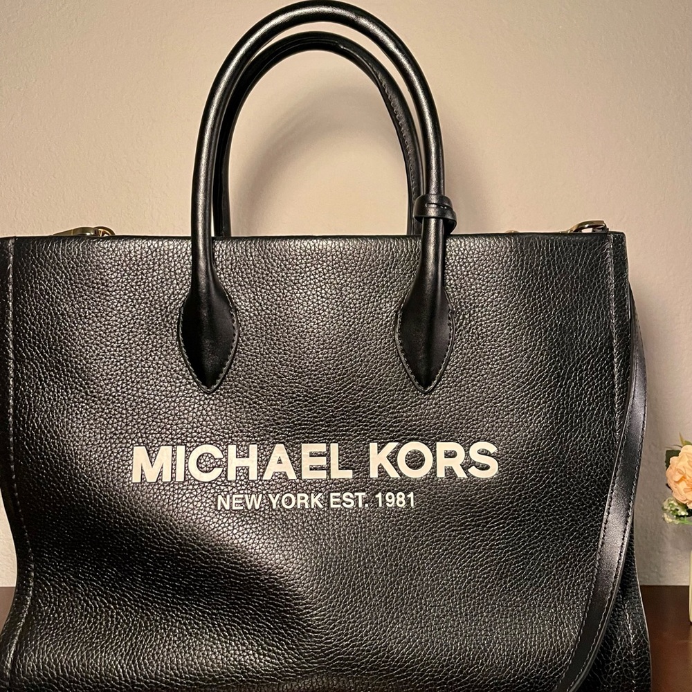 Michael Kors Black Pebbled Leather Handbag